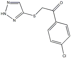 1-(4-chlorophenyl)-2-(2H-1,2,3-triazol-4-ylsulfanyl)ethanone 结构式