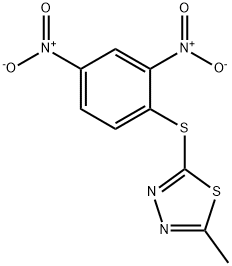 2-({2,4-bisnitrophenyl}sulfanyl)-5-methyl-1,3,4-thiadiazole 结构式