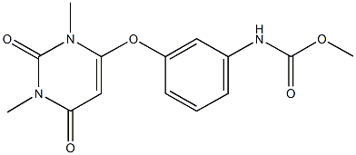 methyl 3-[(1,3-dimethyl-2,6-dioxo-1,2,3,6-tetrahydro-4-pyrimidinyl)oxy]phenylcarbamate 结构式