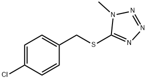 4-chlorobenzyl 1-methyl-1H-tetraazol-5-yl sulfide 结构式