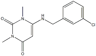 6-[(3-chlorobenzyl)amino]-1,3-dimethyl-2,4(1H,3H)-pyrimidinedione 结构式