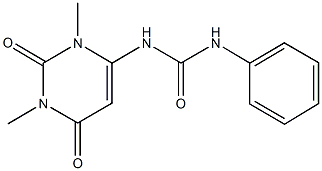 N-(1,3-dimethyl-2,6-dioxo-1,2,3,6-tetrahydro-4-pyrimidinyl)-N'-phenylurea 结构式