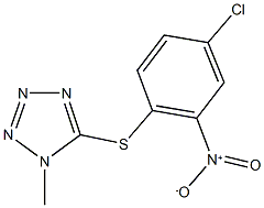 5-({4-chloro-2-nitrophenyl}sulfanyl)-1-methyl-1H-tetraazole 结构式