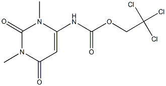 2,2,2-trichloroethyl 1,3-dimethyl-2,6-dioxo-1,2,3,6-tetrahydro-4-pyrimidinylcarbamate 结构式