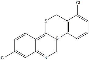 7-chloro-4-[(2,6-dichlorobenzyl)sulfanyl]quinoline 结构式