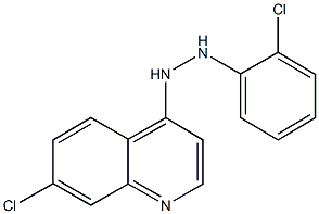 7-chloro-4-[2-(2-chlorophenyl)hydrazino]quinoline 结构式