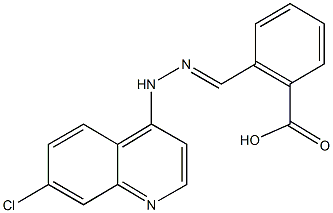 2-[2-(7-chloro-4-quinolinyl)carbohydrazonoyl]benzoic acid 结构式