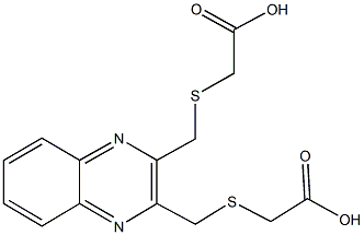 {[(3-{[(carboxymethyl)sulfanyl]methyl}-2-quinoxalinyl)methyl]sulfanyl}acetic acid 结构式