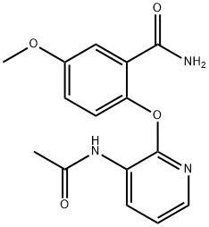 2-{[3-(acetylamino)-2-pyridinyl]oxy}-5-methoxybenzamide 结构式