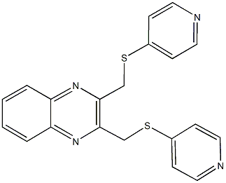 2,3-bis[(4-pyridinylsulfanyl)methyl]quinoxaline 结构式