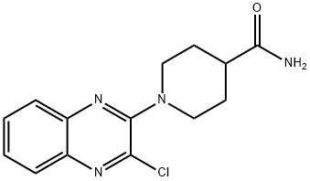 1-(3-chloro-2-quinoxalinyl)-4-piperidinecarboxamide 结构式