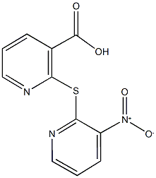 2-({3-nitro-2-pyridinyl}sulfanyl)nicotinic acid 结构式