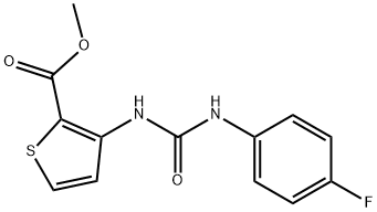 methyl 3-{[(4-fluoroanilino)carbonyl]amino}-2-thiophenecarboxylate 结构式
