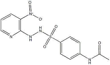 N-{4-[(2-{3-nitro-2-pyridinyl}hydrazino)sulfonyl]phenyl}acetamide 结构式