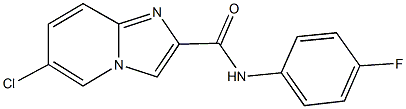 6-chloro-N-(4-fluorophenyl)imidazo[1,2-a]pyridine-2-carboxamide 结构式