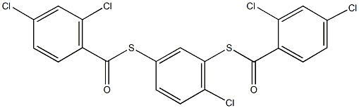 S-{2-chloro-5-[(2,4-dichlorobenzoyl)sulfanyl]phenyl} 2,4-dichlorobenzenecarbothioate 结构式