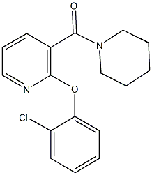 2-(2-chlorophenoxy)-3-(1-piperidinylcarbonyl)pyridine 结构式