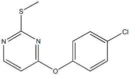 4-chlorophenyl 2-(methylsulfanyl)-4-pyrimidinyl ether 结构式