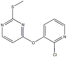 2-chloro-3-pyridinyl 2-(methylsulfanyl)-4-pyrimidinyl ether 结构式