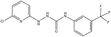 2-(6-chloro-2-pyridinyl)-N-[3-(trifluoromethyl)phenyl]hydrazinecarboxamide 结构式
