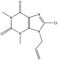 9-allyl-8-chloro-1,3-dimethyl-3,9-dihydro-1H-purine-2,6-dione 结构式