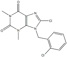 8-chloro-9-(2-chlorobenzyl)-1,3-dimethyl-3,9-dihydro-1H-purine-2,6-dione 结构式