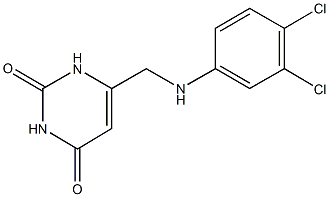 6-[(3,4-dichloroanilino)methyl]-2,4(1H,3H)-pyrimidinedione 结构式