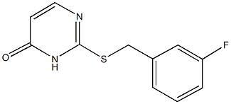 2-[(3-fluorobenzyl)sulfanyl]-4(3H)-pyrimidinone 结构式