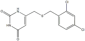 6-{[(2,4-dichlorobenzyl)sulfanyl]methyl}-2,4(1H,3H)-pyrimidinedione 结构式