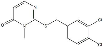 2-[(3,4-dichlorobenzyl)sulfanyl]-3-methyl-4(3H)-pyrimidinone 结构式