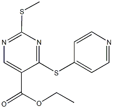 ethyl 2-(methylsulfanyl)-4-(4-pyridinylsulfanyl)-5-pyrimidinecarboxylate 结构式