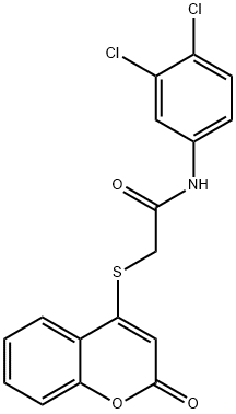 N-(3,4-dichlorophenyl)-2-[(2-oxo-2H-chromen-4-yl)sulfanyl]acetamide 结构式