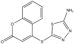 4-[(5-amino-1,3,4-thiadiazol-2-yl)sulfanyl]-2H-chromen-2-one 结构式