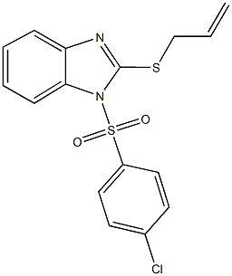 allyl 1-[(4-chlorophenyl)sulfonyl]-1H-benzimidazol-2-yl sulfide 结构式