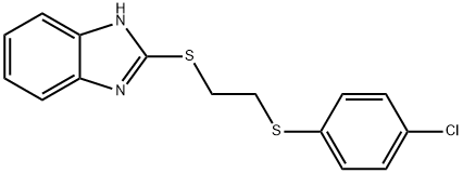 2-({2-[(4-chlorophenyl)sulfanyl]ethyl}sulfanyl)-1H-benzimidazole 结构式