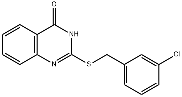 2-[(3-chlorobenzyl)sulfanyl]-4(3H)-quinazolinone 结构式