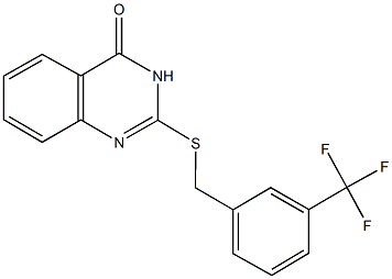 2-{[3-(trifluoromethyl)benzyl]sulfanyl}-4(3H)-quinazolinone 结构式