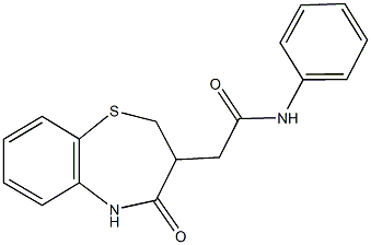 2-(4-oxo-2,3,4,5-tetrahydro-1,5-benzothiazepin-3-yl)-N-phenylacetamide 结构式