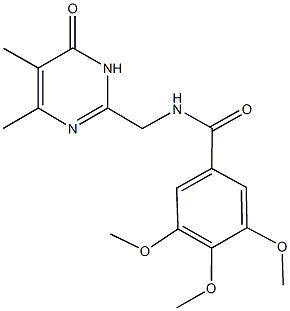 N-[(4,5-dimethyl-6-oxo-1,6-dihydro-2-pyrimidinyl)methyl]-3,4,5-trimethoxybenzamide 结构式