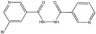 5-bromo-N'-(3-pyridinylcarbonyl)nicotinohydrazide 结构式