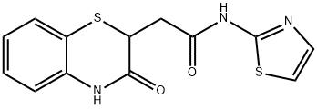 2-(3-oxo-3,4-dihydro-2H-1,4-benzothiazin-2-yl)-N-(1,3-thiazol-2-yl)acetamide 结构式