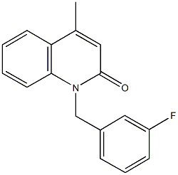 1-(3-fluorobenzyl)-4-methyl-2(1H)-quinolinone 结构式