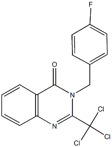 3-(4-fluorobenzyl)-2-(trichloromethyl)-4(3H)-quinazolinone 结构式