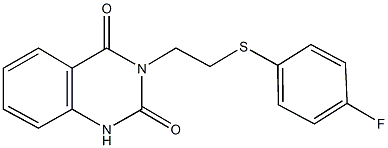 3-{2-[(4-fluorophenyl)sulfanyl]ethyl}-2,4(1H,3H)-quinazolinedione 结构式