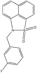 2-(3-fluorobenzyl)-2H-naphtho[1,8-cd]isothiazole 1,1-dioxide 结构式