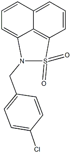 2-(4-chlorobenzyl)-2H-naphtho[1,8-cd]isothiazole 1,1-dioxide 结构式