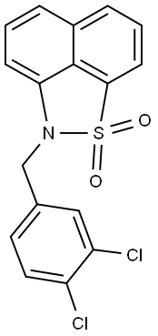 2-(3,4-dichlorobenzyl)-2H-naphtho[1,8-cd]isothiazole 1,1-dioxide 结构式