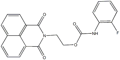 2-(1,3-dioxo-1H-benzo[de]isoquinolin-2(3H)-yl)ethyl 2-fluorophenylcarbamate 结构式