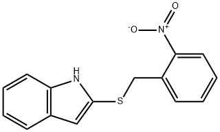 2-({2-nitrobenzyl}sulfanyl)-1H-indole 结构式