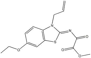 methyl [(3-allyl-6-ethoxy-1,3-benzothiazol-2(3H)-ylidene)amino](oxo)acetate 结构式